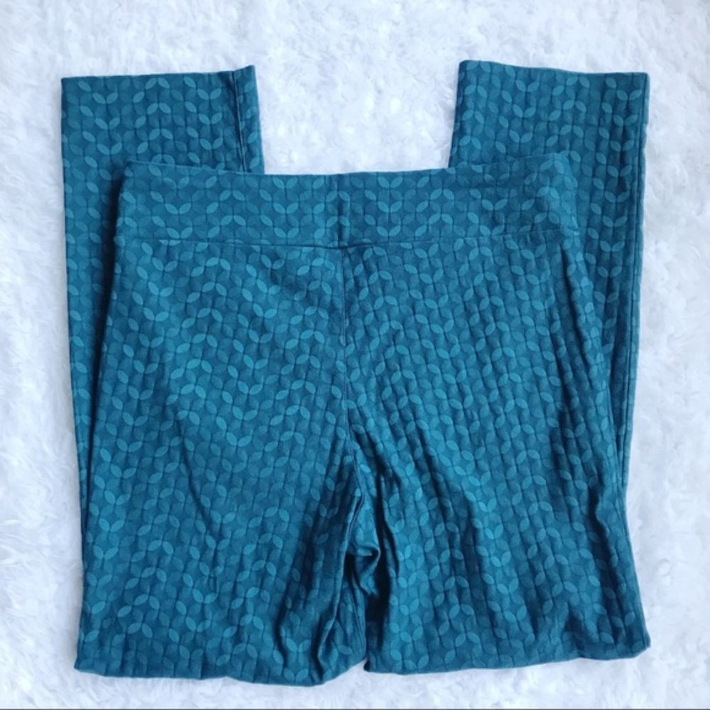 Margaret M Teal Ankle Length Slimming Pants Sz M